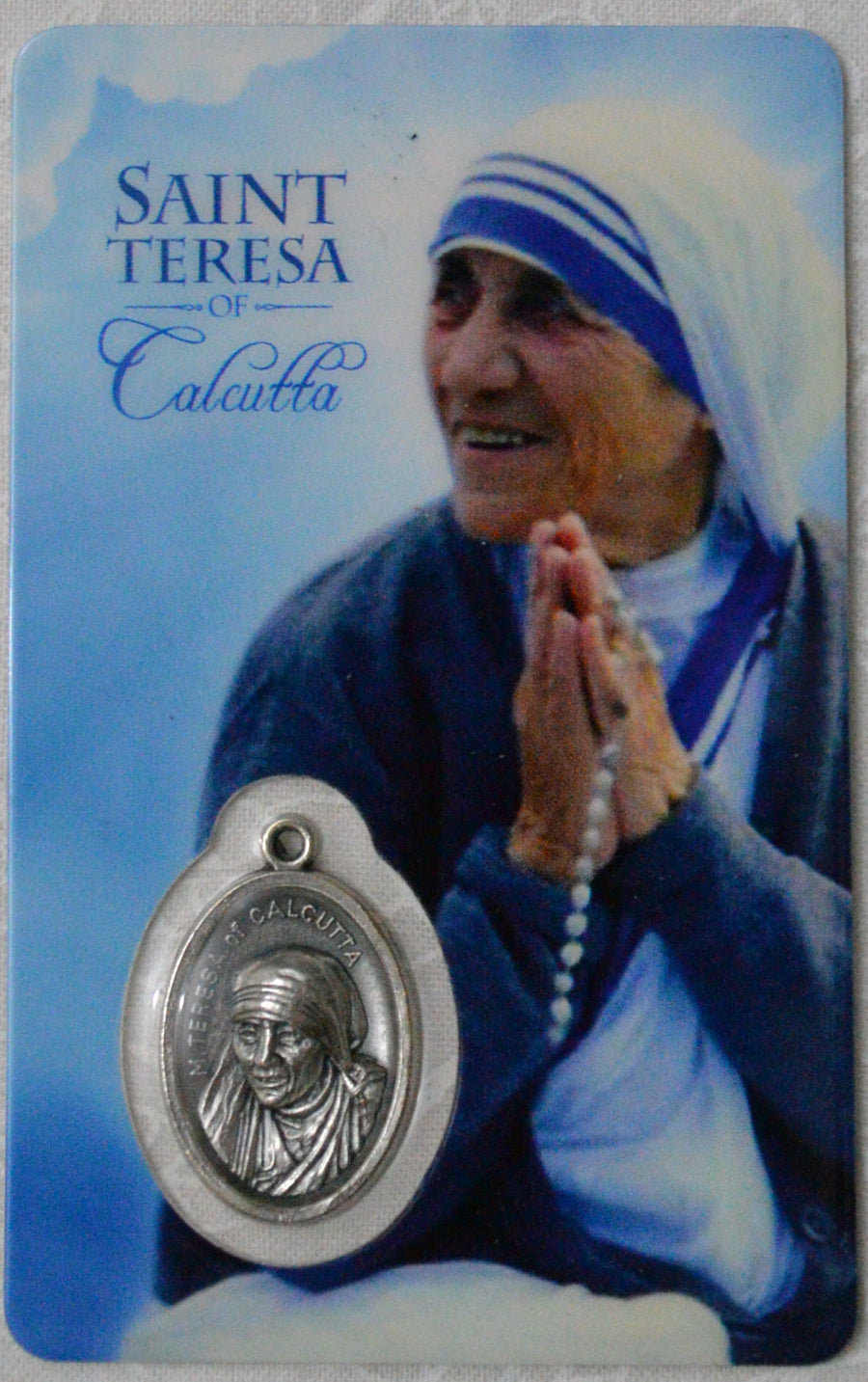 St. Teresa of Calcutta Laminated Prayer Card