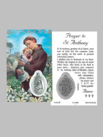 St. Anthony Laminated Prayer Card