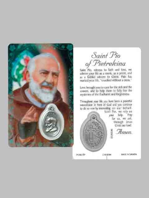 Padre Pio Laminated Prayer Card