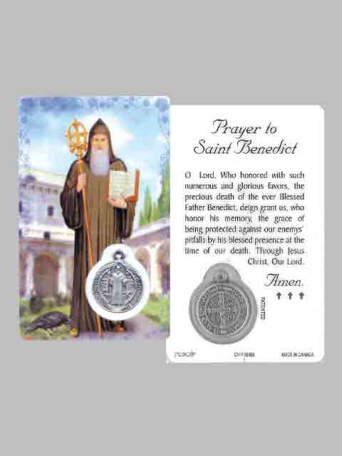 St. Benedict Laminated Prayer Card