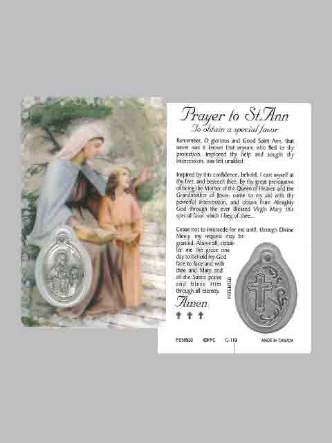 St. Ann Laminated Prayer Card