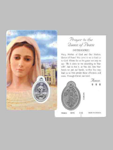 Our Lady Of Medjugorje Laminated Prayer Card