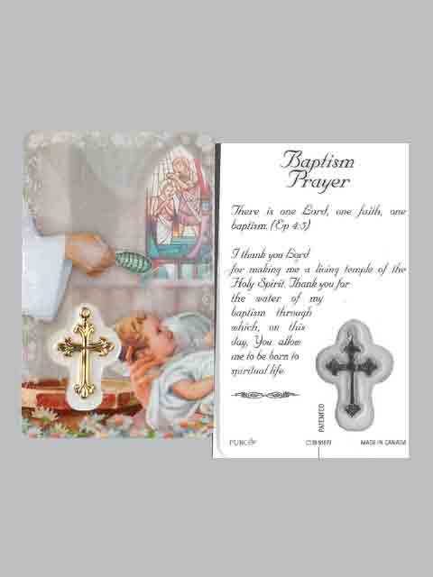 Baptism Laminated Prayer Card