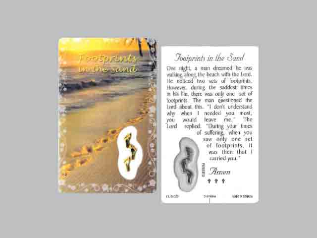 Footprint Laminated Prayer Card