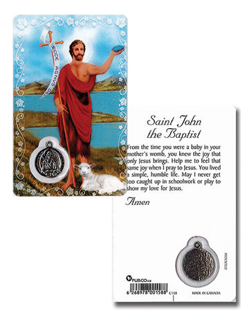 St. John The Baptist Laminated Prayer Card