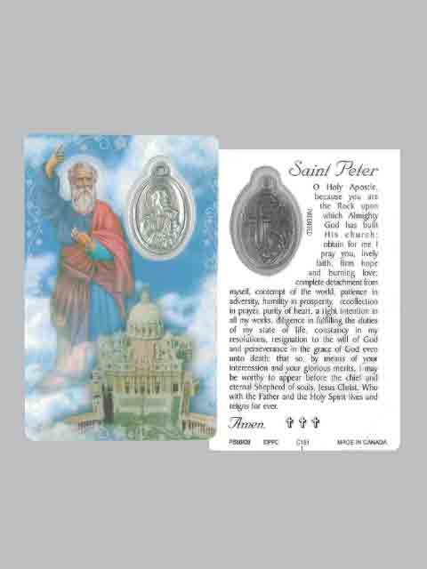 St. Peter Laminated Prayer Card