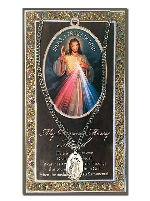 My Divine Mercy Medal Biography Leaflet With Pendant Set