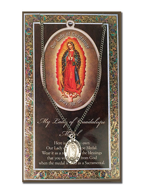 My Lady Of Guadalupe Biography Leaflet With Pendant Set