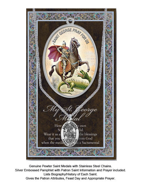 St. George Biography Leaflet With Pendant Set