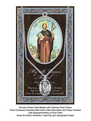 St. James The Apostle Biography Leaflet With Pendant Set