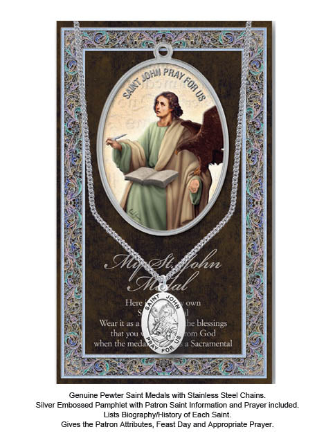 St. John Biography Leaflet With Pendant Set