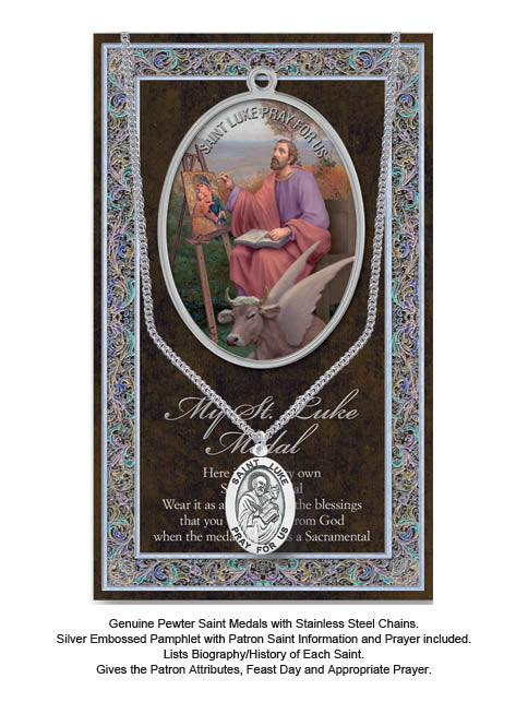 St. Luke Biography Leaflet With Pendant Set