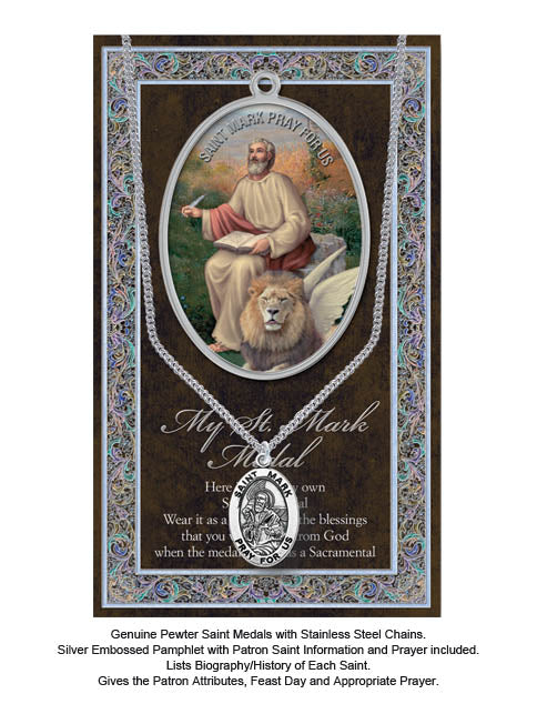 St. Mark Biography Leaflet With Pendant Set