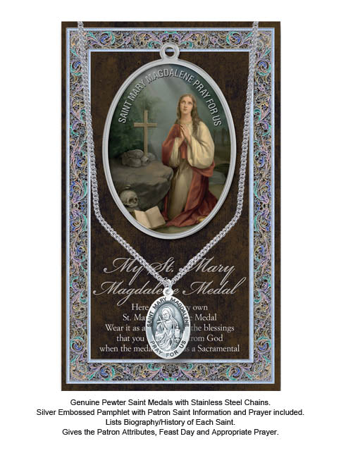 St. Mary Magdalene Biography Leaflet With Pendant Set