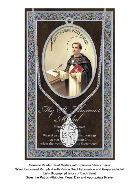 St. Thomas Biography Leaflet With Pendant Set
