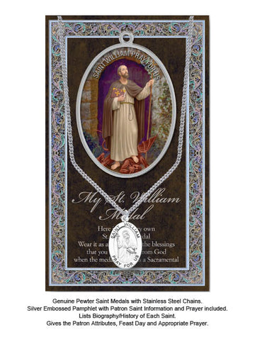 St. William Biography Leaflet With Pendant Set