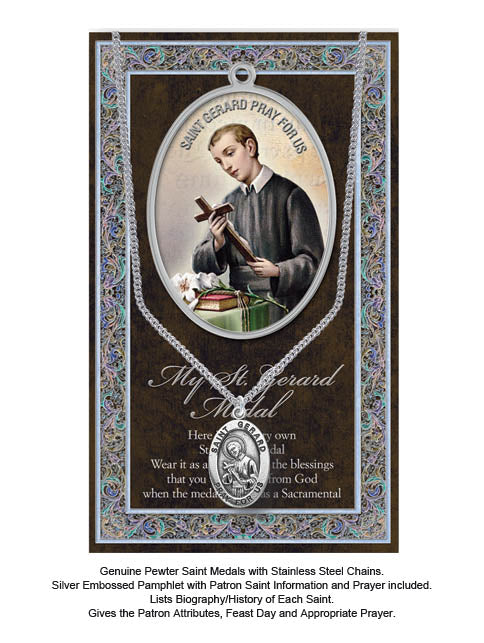 St. Gerard Biography Leaflet With Pendant Set