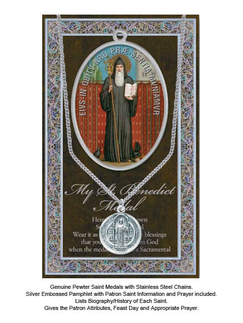 St. Benedict Biography Leaflet With Pendant Set