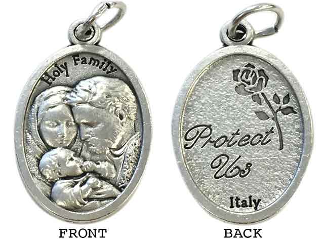 Holy Family Silver Oxide Medal