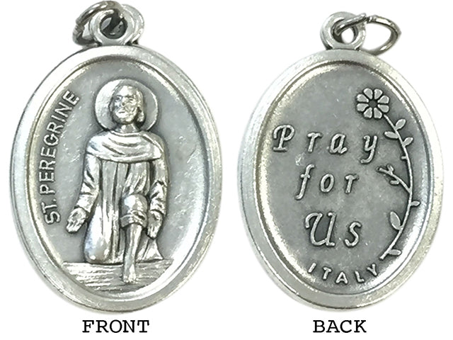 St. Peregrine Silver Oxide Medal