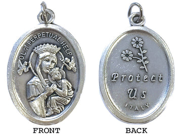 Our Lady of Perpetual Succour Silver Oxide Medal
