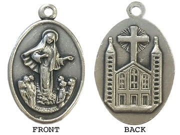 Our Lady Of Medjugorje Silver Oxide Medal