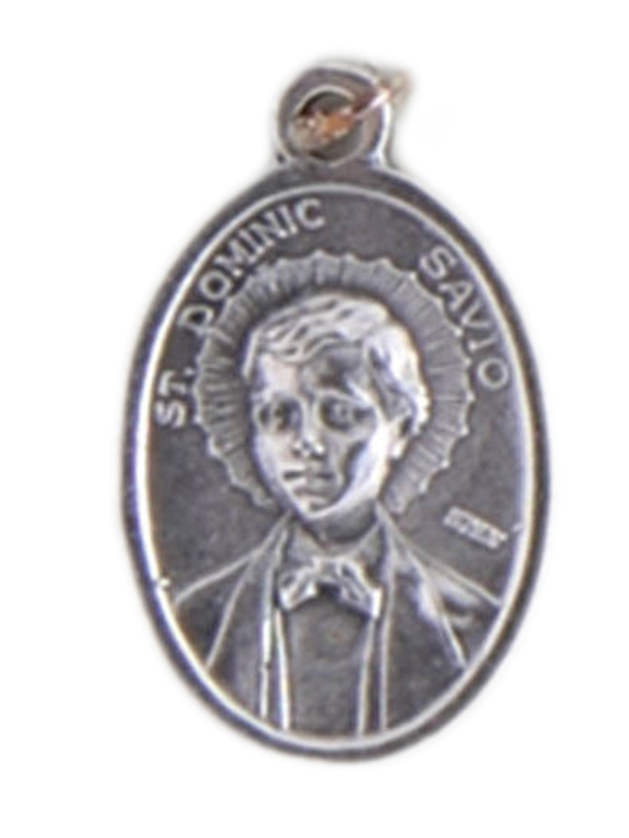 St. Dominic Savio Silver Oxide Medal