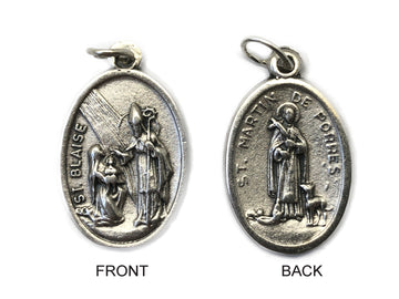 St. Blaise / St. Martin De Porres Silver Oxide Medal