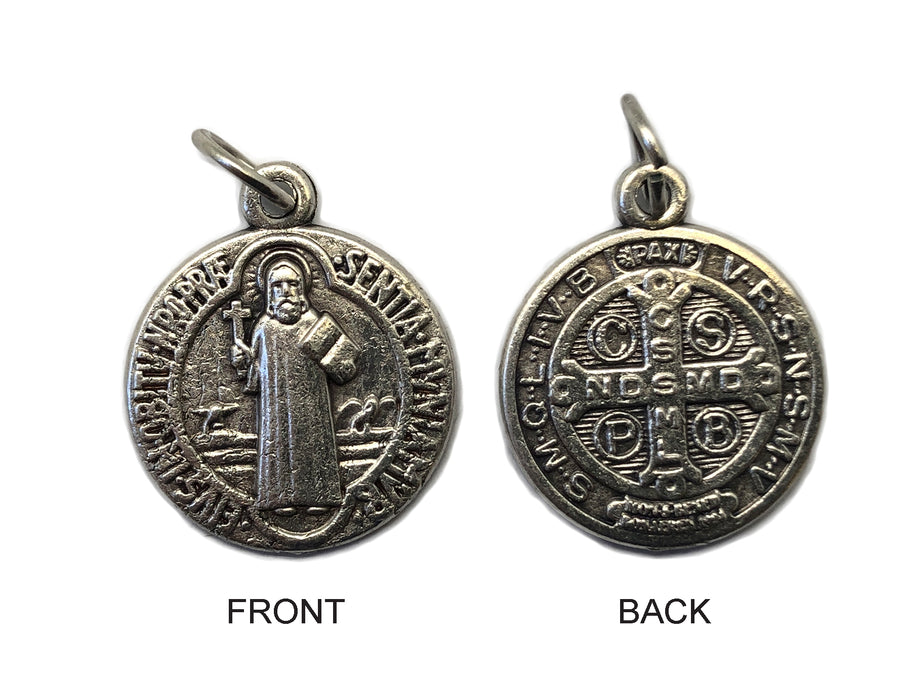 St. Benedict Silver Oxide Medal - Round