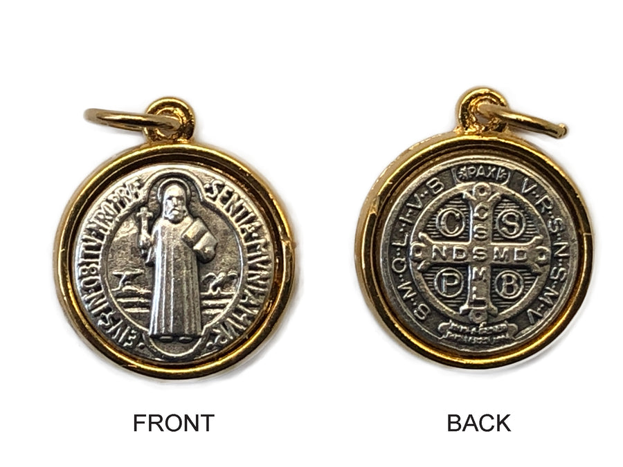 St. Benedict - Two Tone Medal