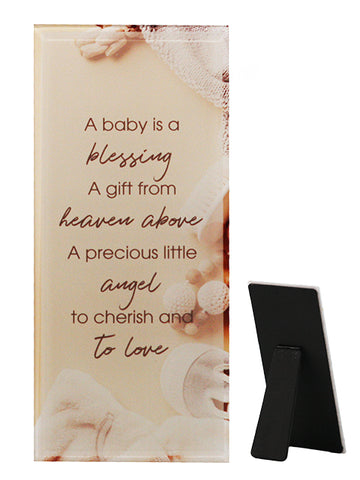 Glass Plaque - Baby Blessing
