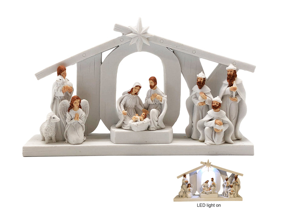 LED Joy Nativity Set