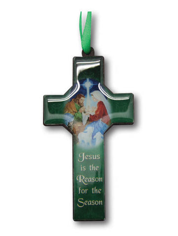 Christmas Cross Green - Jesus is the Reason