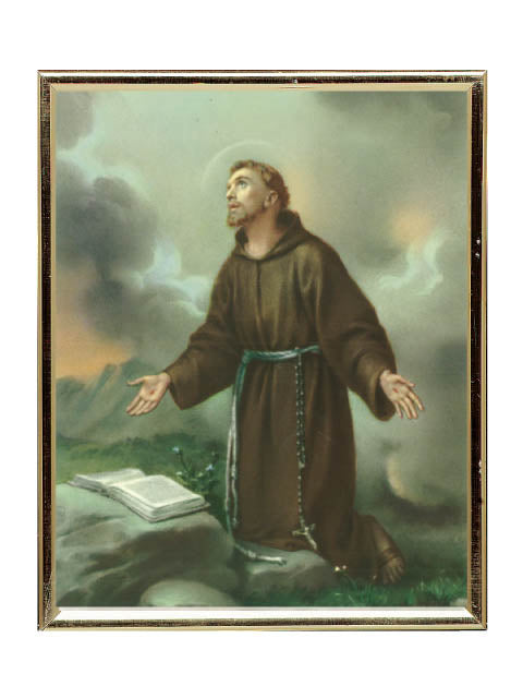 St. Francis Gold Mylar Frame