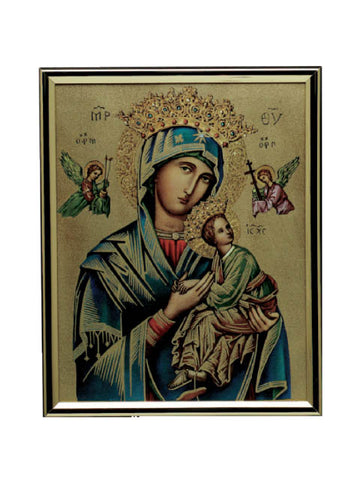 Our Lady Of Perpetual Succour Gold Mylar Frame