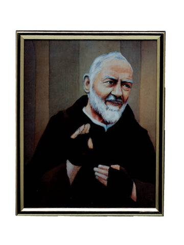 Padre Pio Gold Mylar Frame