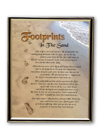 Footprints Gold Mylar Frame