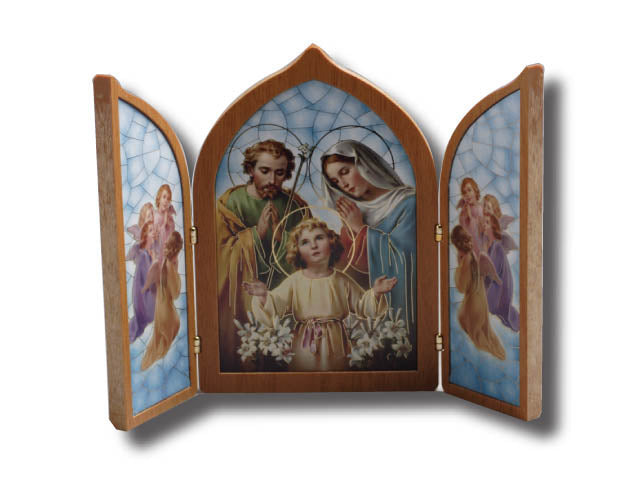 Holy Family Tri Fold Plaque