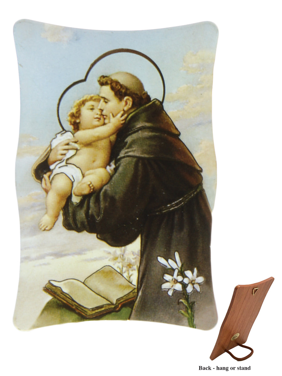 St. Anthony Hanging or Standing Plastic Plaque