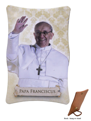 Pope Francis Hanging or Standing Plastic Plaque