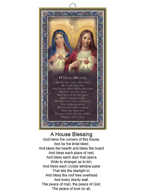 House Blessing Prayer Gold Foiled Wood Plaque