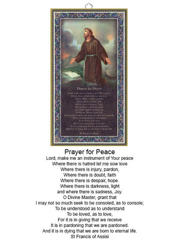 St. Francis Prayer Gold Foiled Wood Plaque