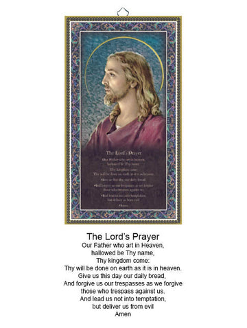 The Lord's Prayer Gold Foiled Wood Plaque