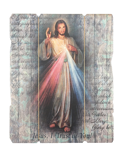 Divine Mercy Vintage Saint Plaque