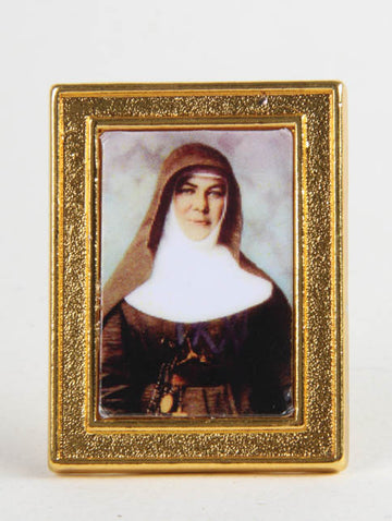 Mary MacKillop Standing Gold Metal Plaque