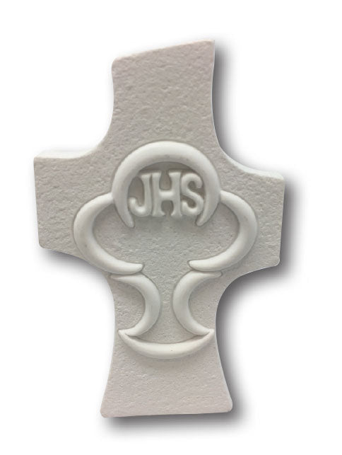 Communion Cross Resin Plaque - White