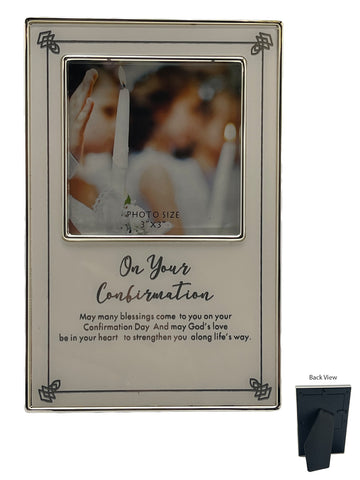 Confirmation Photo Frame Silver Plated 3 x 3