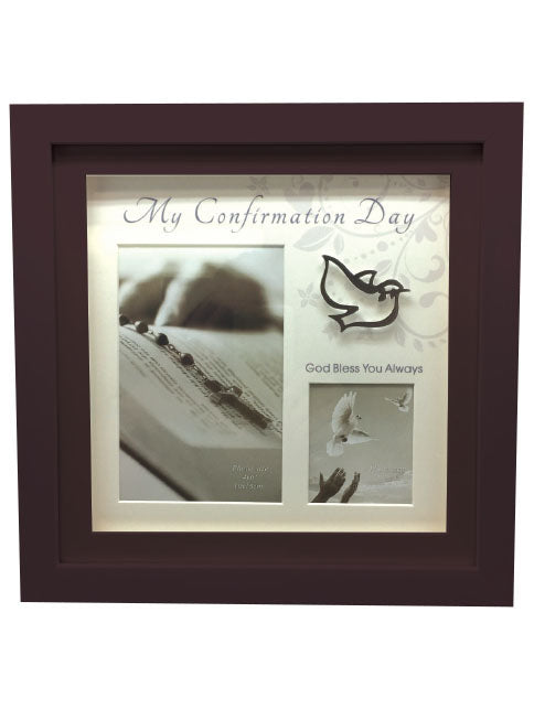 Confirmation Wooden Frame With Dove Icon – Christian Supplies Adelaide