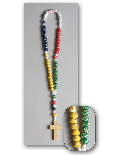 Wooden Multicoloured Rosary Beads