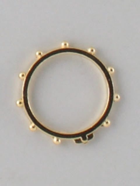 Gold Metal Rosary Ring - 13mm / 14mm / 15mm